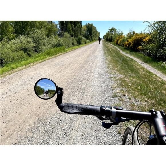 NEW Multi-Adjustable Bar End Bike Mirror, HD Safe Blast-Resistance Glass Cycling - Picture 4 of 7